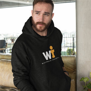 Hoodie - Pullover - WIFOOS Logo - White/Gold on Color