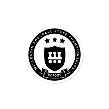 Sticker - WIFOOS State Championships Logo (Alternate #1)- White on Black