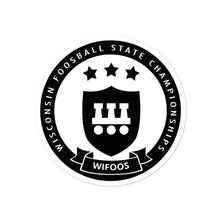Sticker - WIFOOS State Championships Logo (Alternate #1)- White on Black